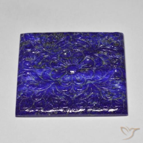 Lapis Lazuli Gemstone in 36.9 x 36.4 mm Size for Sale, Lapis Lazuli Stone in Deep Blue Color
