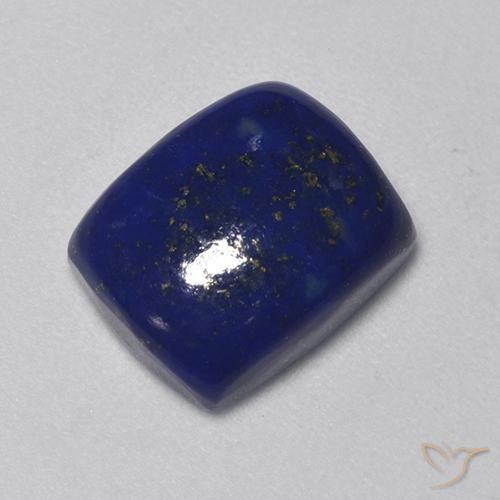Lapis-lazuli Bleu cushion cabochon 11,1 x 9,1mm d'Afghanistan, poids de 4,92 ct, pierre gemme naturelle Non traité de pureté Opaque , 1 pièce Lapis-lazuli, couleur : Bleu foncé, dureté de Mohs de 5 à 6, Photo A