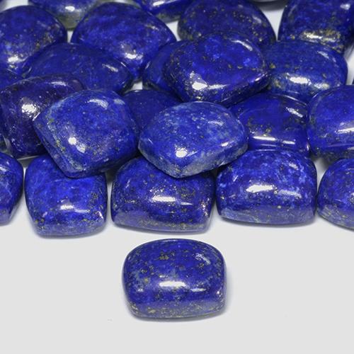 4.59 ct Blue Lapis Lazuli Gemstone, Lapis Lazuli Gem in Cushion Cabochon Shape for Sale.