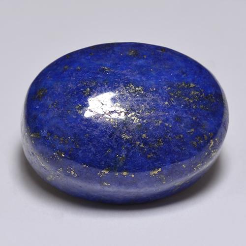 Very Deep Blue Lapis Lazuli Gem - 14.5ct Oval Cabochon (ID: 517195)