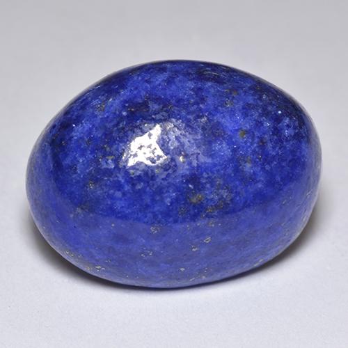 Lapislázuli Azul Cabujón Óvalo de 12.26 ct de Afganistán, dimensión 15,7 x 11,7mm, piedra preciosa natural No tratado, claridad Opaco, Lapislázuli de 1 pieza en color Azul oscuro, dureza Mohs de 5 - 6, Photo A