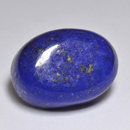 Dark Blue Lapis Lazuli Gem - 12.7ct Oval Cabochon (ID: 517203)