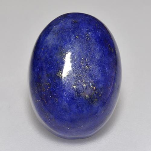 Lapis-lazuli Bleu foncé Ovale 10,63 ct d'Afghanistan, Dimension 15,6 x 11,6mm, Pierre gemme naturelle Non traité, pureté Opaque , 1 pièce Lapis-lazuli oval cabochon, dureté de Mohs de 5 à 6, Photo A