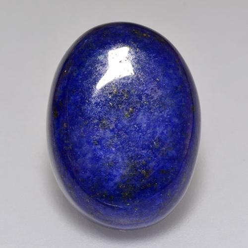 Very Deep Blue Lapis Lazuli Gem - 11.2ct Oval Cabochon (ID: 517725)