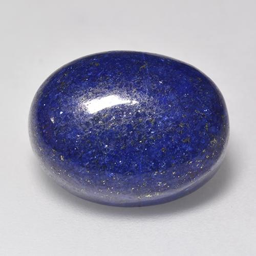 Lapis-lazuli Bleu oval cabochon 15,5 x 11,9mm d'Afghanistan, poids de 11,84 ct, pierre gemme naturelle Non traité de pureté Opaque , 1 pièce Lapis-lazuli, couleur : Bleu égyptien profond, dureté de Mohs de 5 à 6, Photo A