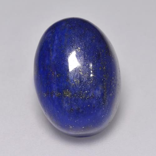Electric Blue Lapis Lazuli Gem - 11.2ct Oval Cabochon (ID: 521421)