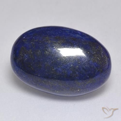 Very Deep Blue Lapislazzulo Gem - 8.8ct Ovale cabochon (ID: 521429)