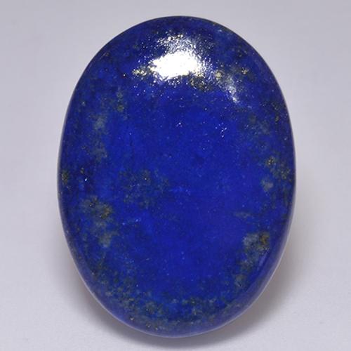 Bright Blue Lapis Lazuli Gem - 25.4ct Oval Cabochon (ID: 521778)