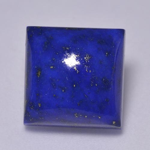Bleu marine intense Lapis-lazuli gemme - 7.9ct Cabochon carré (ID: 522094)