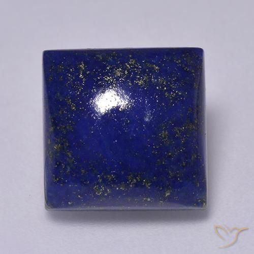 Dark Blue Lapis Lazuli Gem - 7.5ct Square Cabochon (ID: 522095)