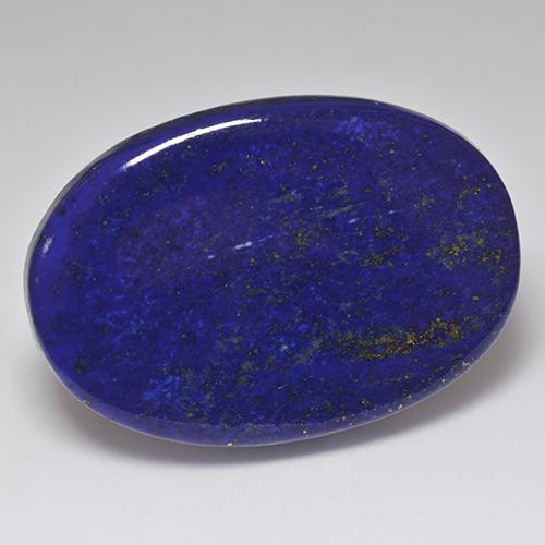 Azul oscuro Lapislázuli Gema - 91.8ct Cabujón Óvalo (ID: 522224)