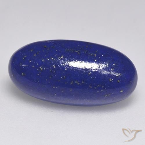 10,41 ct ovaler blauer Lapislazuli aus Afghanistan, Größe 20,1 x 10mm, natürlicher Edelstein, Opaque Reinheit, 1 Stück ovaler Lapislazuli, Mohs-Härte von 5 - 6 , Photo A