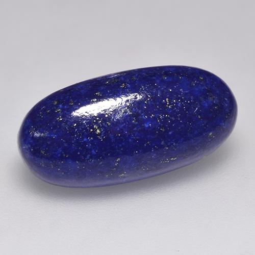 Dark Blue Lapis Lazuli Gem - 9.6ct Oval Cabochon (ID: 522681)