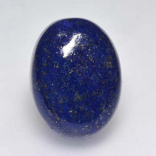 Very Deep Blue Lapis Lazuli Gem - 11.4ct Oval Cabochon (ID: 522832)