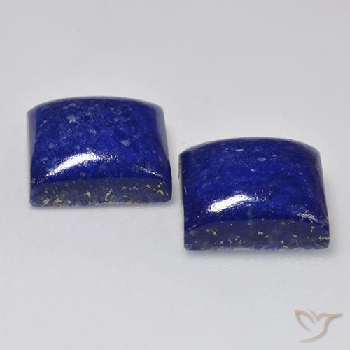 Lapis Lazuli Gemstones in 11 x 11 mm (calibrated) Size for Sale, Lapis Lazuli Stones in Intense Navy Blue Color