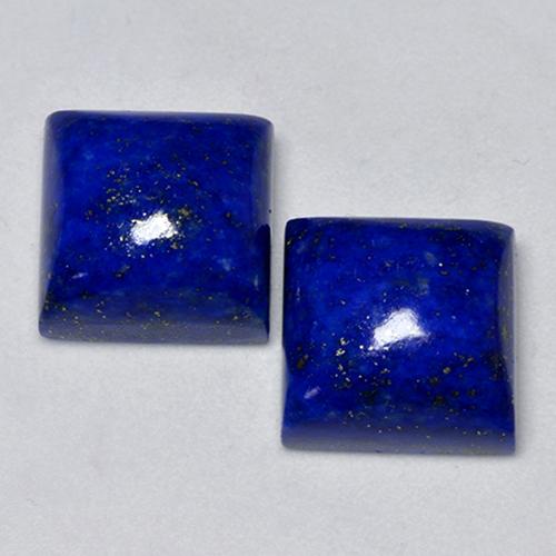 Bleu vif Lapis-lazuli gemme - 9.1ct Cabochon carré (ID: 523694)