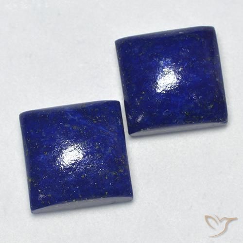 Bleu foncé Lapis-lazuli gemme - 7.2ct Cabochon carré (ID: 523697)