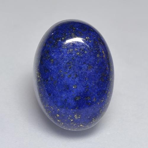 Bright Blue Lapis Lazuli Gem - 10.2ct Oval Cabochon (ID: 523875)