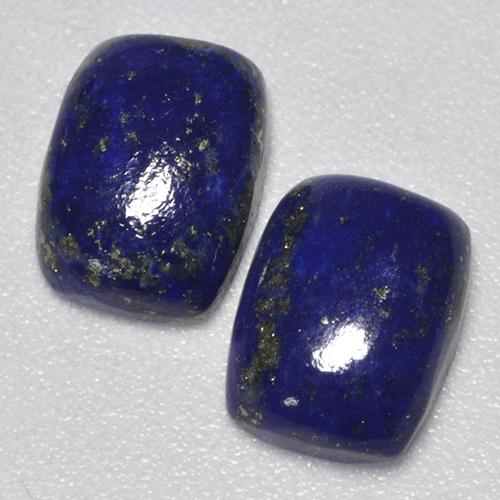 Blue Lapis Lazuli 15ct 2 Pcs Cushion From Afghanistan Gemstones