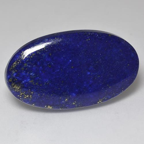 Dark Blue Lapis Lazuli Gem - 33.5ct Oval Cabochon (ID: 527233)