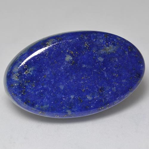 Electric Blue Lapis Lazuli Gem - 34.8ct Oval Cabochon (ID: 527234)
