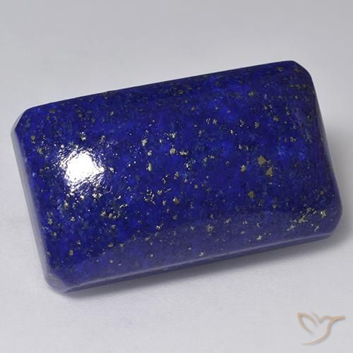 30.67ct Natural Dark Blue Lapis Lazuli, Emerald Cut, Opaque