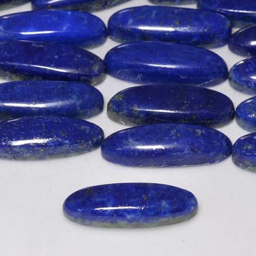 Bright Blue Lapis Lazuli Gem - 4.3ct Oval Cabochon (ID: 527375)