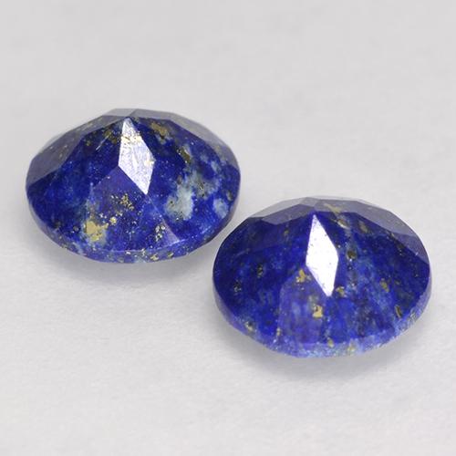 08ct 2 Pcs Deep Egyptian Blue Lapis Lazuli Gems From Afghanistan