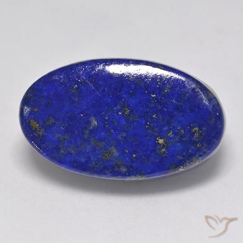 Lapislázuli en rodajas ovaladas de 12,9 ct, 19,4 x 11,7 mm de Afganistán, Photo A