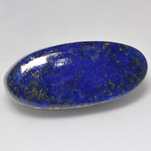 Electric Blue Lapis Lazuli Gem - 15.3ct Oval Slice (ID: 527839)
