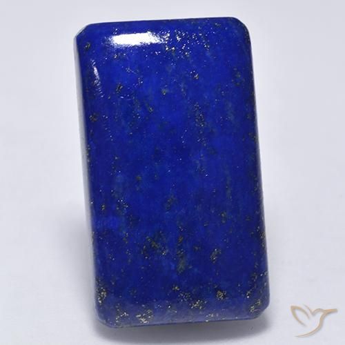 28.06ct Natural Intense Navy Blue Lapis Lazuli, Emerald Cut, Opaque