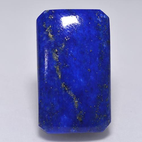 Electric Blue Lapislazuli Edelstein - 29.6ct Oktagon Cabochon (ID: 528240)