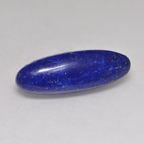 Dark Blue Lapis Lazuli Gem - 3.8ct Oval Cabochon (ID: 528829)