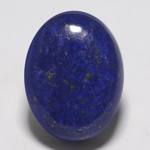 Very Deep Blue Lapis Lazuli Gem - 16.5ct Oval Cabochon (ID: 550550)
