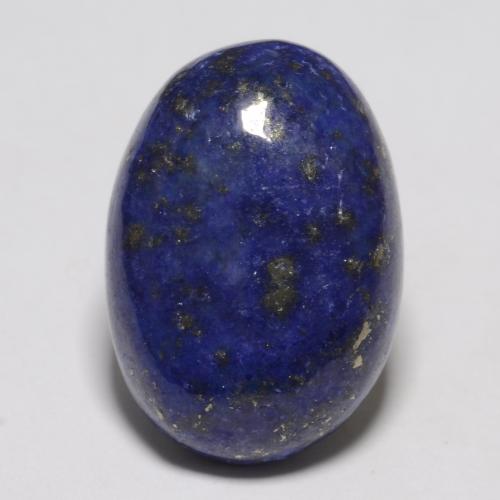 Lapis-lazuli Bleu Ovale 17,3 x 12,1mm d'Afghanistan, poids de 11,63 ct, pierre gemme naturelle Non traité de pureté Opaque , 1 pièce Lapis-lazuli oval cabochon, couleur : Bleu très profond, dureté de Mohs de 5 à 6, Photo A