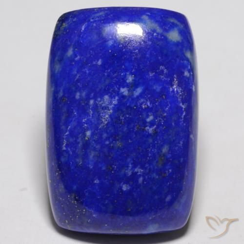 Lapis-lazuli Bleu Coussin 22,3 x 15,1mm d'Afghanistan, poids de 21,24 ct, pierre gemme naturelle Non traité de pureté Opaque , 1 pièce Lapis-lazuli cushion cabochon, couleur : Bleu électrique, dureté de Mohs de 5 à 6, Photo A
