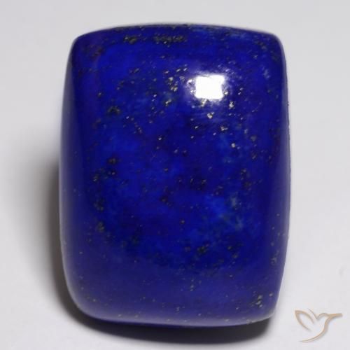 Lapis-lazuli Bleu cushion cabochon d'Afghanistan, 20,1 x 15,2mm, poids de 22,59 ct, pierre gemme naturelle Non traité de pureté Opaque , 1 pièce Lapis-lazuli, couleur Bleu marine intense, dureté Mohs de 5 à 6, Photo A