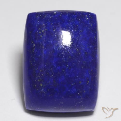 Lapis-lazuli Bleu cushion cabochon 20,1 x 15,2mm d'Afghanistan, poids de 22,44 ct, pierre gemme naturelle Non traité de pureté Opaque , 1 pièce Lapis-lazuli, couleur : Bleu marine intense, dureté de Mohs de 5 à 6, Photo A