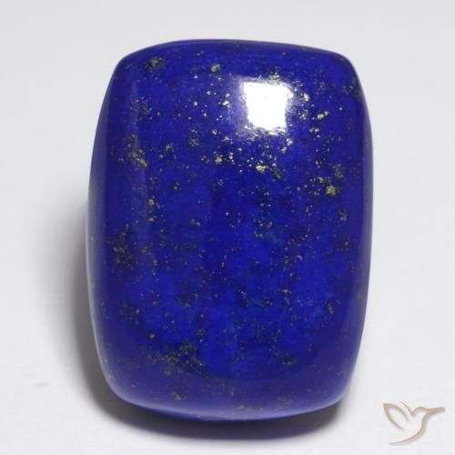 Lapis-lazuli Bleu marine intense Coussin 20,99 ct d'Afghanistan, Dimension 20,1 x 15mm, Pierre gemme naturelle Non traité, pureté Opaque , 1 pièce Lapis-lazuli cushion cabochon, dureté de Mohs de 5 à 6, Photo A
