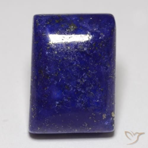 Lapis-lazuli Bleu baguette cabochon 15,4 x 11,3mm d'Afghanistan, poids de 13,49 ct, pierre gemme naturelle Non traité de pureté Opaque , 1 pièce Lapis-lazuli, couleur : Bleu très profond, dureté de Mohs de 5 à 6, Photo A