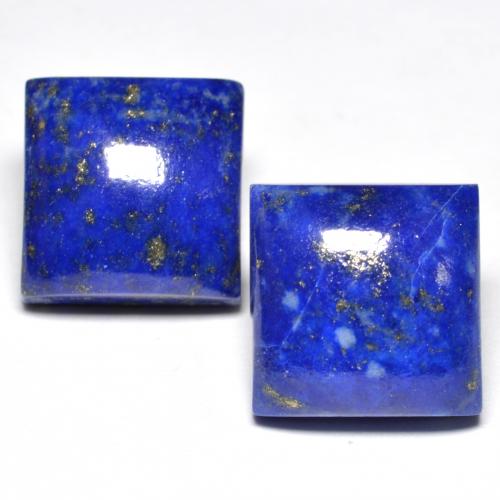 Azul eléctrico Lapislázuli Gema - 7.8ct Cabujónes Cuadrado (ID: 552965)