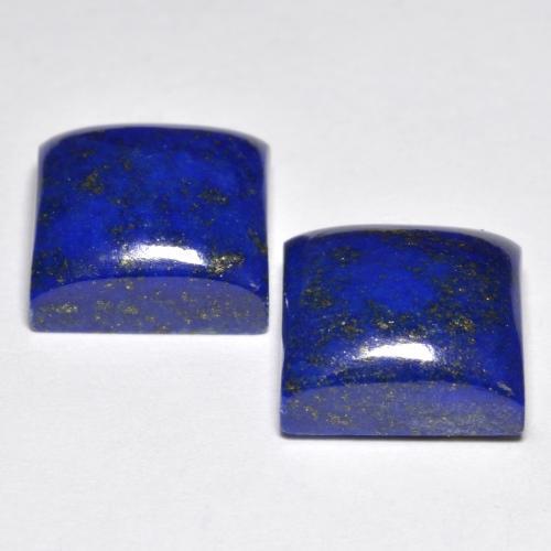 Lapis Lazuli Gemstones in 11 x 11 mm (calibrated) Size for Sale, Lapis Lazuli Stones in Intense Navy Blue Color