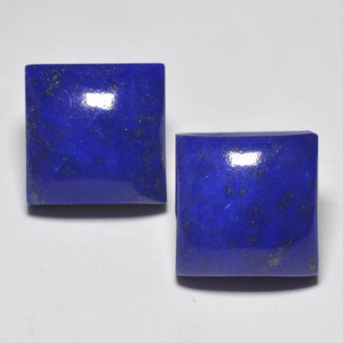 Electric Blue Lapislazzulo Gem - 7.7ct Cabochon quadrato (ID: 553581)