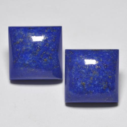 Electric Blue Lapis Lazuli Gem - 7.8ct Square Cabochon (ID: 553582)