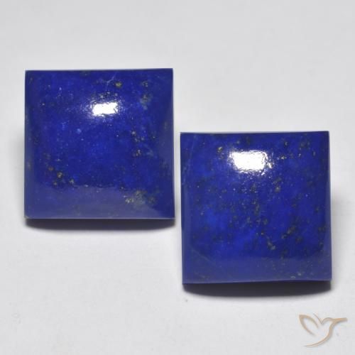 Intense Navy Blue Lapislazzulo Gem - 7.5ct Cabochon quadrato (ID: 553583)