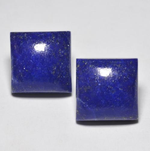 Intense Navy Blue Lapislazuli Edelstein - 7.2ct Quadrat Cabochon (ID: 553584)