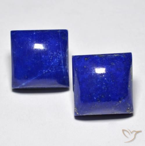 Intense Navy Blue Lapislazzulo Gem - 7.6ct Cabochon quadrato (ID: 553590)