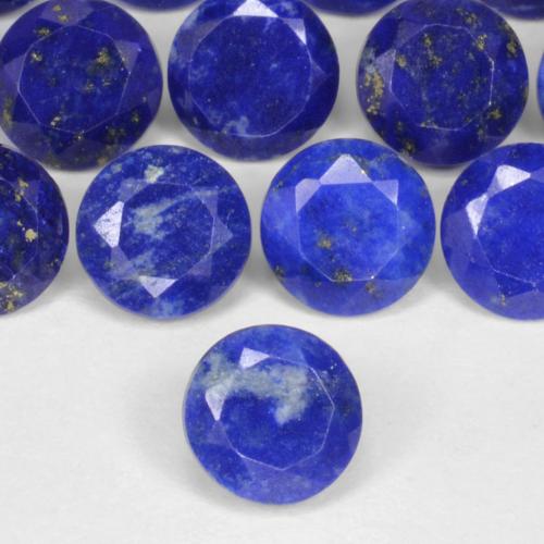 6mm Round Facet Bright Blue Lapis Lazuli Weight Avg 079ct Each 6mm