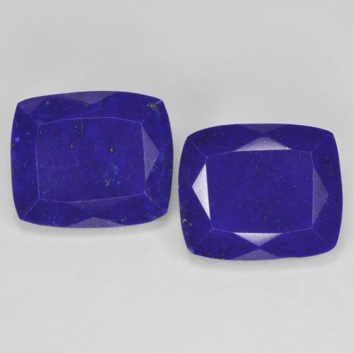 Bleu électrique Lapis-lazuli gemme - 5.2ct Coussin-coupe (ID: 618095)