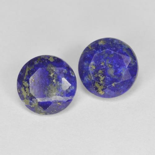 Blue Lapis Lazuli 08ct 2 Pcs Round From Afghanistan Gemstones